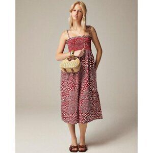 Jcrew Paloma Dress in Vintage Red Strawberry print - Size Small